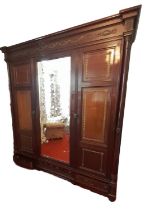 Good quality early 20th Century French design mahogany bedroom suite comprising; three section