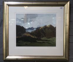 Sir John "Kyffin" Williams, RA, (Welsh, 1918-2006), Snowdonia (Eryri) mountain landscape, signed