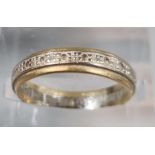 18ct gold eternity style ring. 2.5g approx. Size J1/2. (B.P. 21% + VAT)