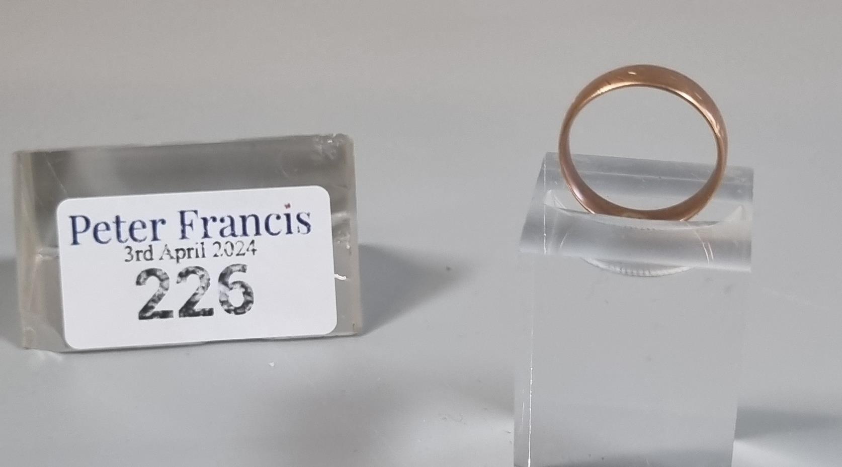 9ct rose gold wedding band. 2.4g approx. Size K. (B.P. 21% + VAT) - Image 4 of 4