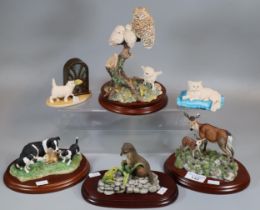 Collection of Border Fine Arts sculptures to include: 'Forbidden Fruit', 'Red Hind and Calf', 'A