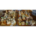 Two trays of Beatrix Potter figures; mostly Royal Albert, some Beswick etc to include: 'Peter and