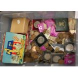 Plastic box of assorted coinage: GB, copper, Winston Churchill Commemorative Crowns, Festival of