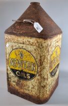 Vintage 'Newton Oils' oil can, marked 'Newton Oils Ltd. Birmingham'. (B.P. 21% + VAT)