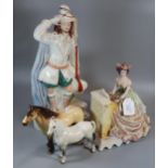 Beswick Welsh mountain Champion 'Coed Coch Madog' horse together with another Beswick Horse, a