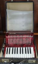 Mid century 'Galotta' mother of pearl accordion in fitted case. (B.P. 21% + VAT)