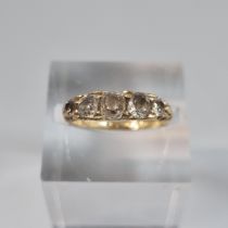 18ct gold five stone diamond ring. 2.9g approx. Size I1/2. (B.P. 21% + VAT)