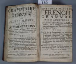 Mauger, Claudius; 'Claudius Mauger's French Grammar with additions', printed by R.E for R Bentley