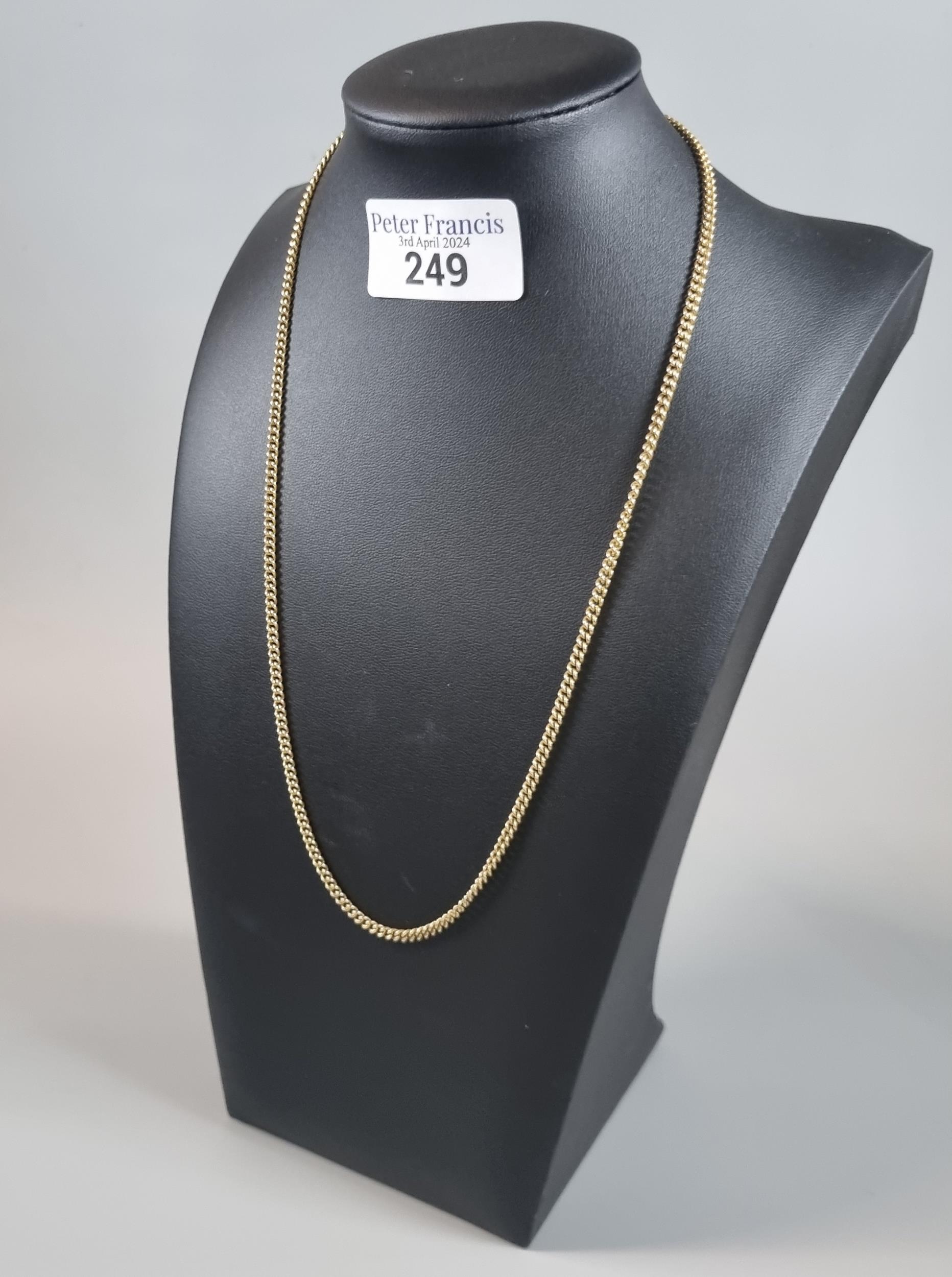 9ct gold chain. 12.4g approx. 51cm long approx. (B.P. 21% + VAT)