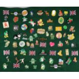 Collection of various badges to include: Pop, Dragons, other animals, Union Jack flag etc. (B.P. 21%