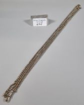 9ct gold curb link guard chain. 23g approx. (B.P. 21% + VAT)