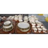 Five trays of various items to include: Wedgwood 'Chester' design tea, coffee and dinnerware