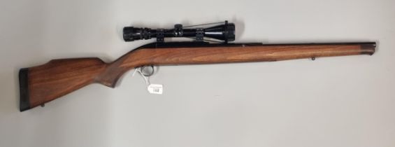 BSA .22 underlever air rifle with full chequered pistol grip cheek piece stock Sterling 9x40