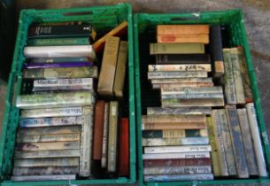 Two crates of books to include: various first editions by Miss Read; 'Country Bunch' 1963, 'Tiggy'