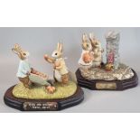 John Beswick Beatrix Potter 'Peter and Benjamin Picking Apples', limited edition of 3000, together