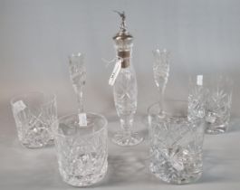 Collection of glassware to include Galway Irish Crystal rugby presentation whisky tumblers: