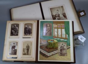 Victorian musical portrait album comprising various family and individual portraits together with