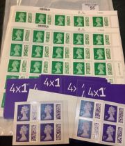 Great Britain mint bar-coded stamps First Class x100 in booklets and Second Class x 100 in two