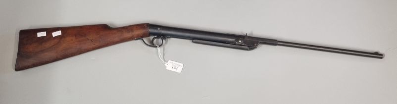 Vintage break action air rifle with straight hand stock. OVER 18S ONLY. (B.P. 21% + VAT)