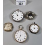 Group of assorted pocket and wristwatches various, including: silver keyless open faced pocket