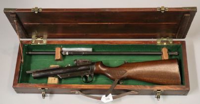 Vintage Webley Service air rifle Mark 2 with break action and chequered semi-pistol grip stock,