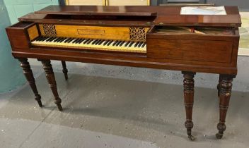 19th century mahogany square piano by John Broadwood & Sons. (B.P. 21% + VAT) Ivory exemption