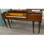 19th century mahogany square piano by John Broadwood & Sons. (B.P. 21% + VAT) Ivory exemption