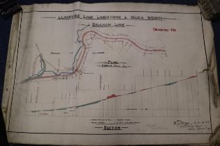 Llanydbie Limestone and Silica Works Plans to include: branch-line, details of tunnel, details of