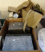 Collection of militaria to include: telephone MKII boxes, bags, torches etc. (B.P. 21% + VAT)