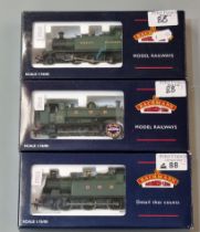 Three Bachmann Branch-Line 1:76 scale model locomotives, all in original boxes to include: Tank 6600