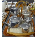 Tray of vintage Picquot ware items to include: tray, teapots, kettle, milk jug, sugar bowl and