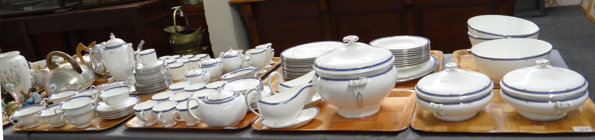 Nine trays of Wedgwood 'Kingsbridge' design dinner, coffee and teaware to include: coffee pot, - Image 3 of 3