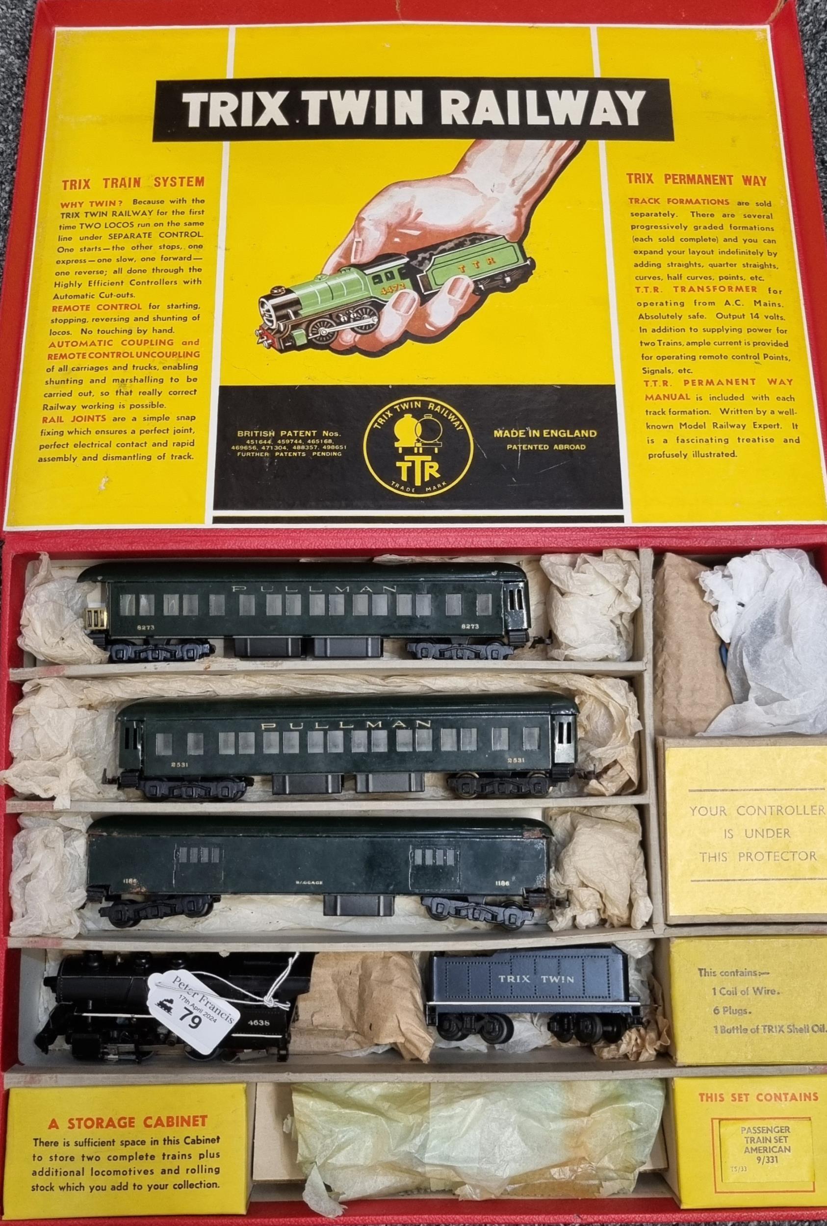 TTR, Trix Twin Railway electric passenger train set American 9/331 in original box. (B.P. 21% + VAT)