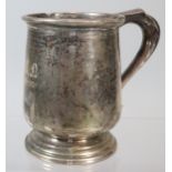 George V silver christening mug, probably by Henry Tatton & Son. Birmingham hallmarks. 3.1 troy oz