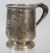 George V silver christening mug, probably by Henry Tatton & Son. Birmingham hallmarks. 3.1 troy oz