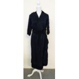 Vintage 1930's hand made navy silk drop waist dress with beaded detail. (B.P. 21% + VAT)