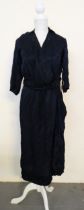 Vintage 1930's hand made navy silk drop waist dress with beaded detail. (B.P. 21% + VAT)