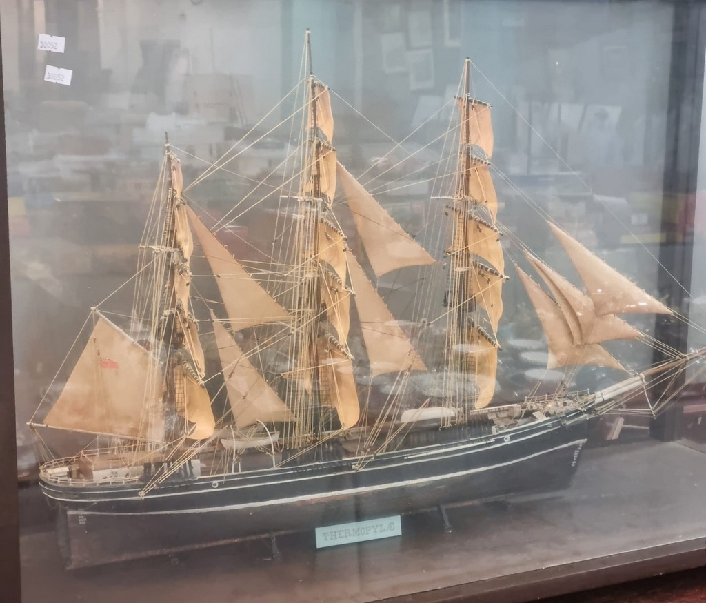 Well made cased model of the famous Clipper Ship 'The Thermopylae', a vessel designed for the
