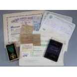 Box of Boy Scout ephemera to include: medal, warrants, S.A.E.A.C. shoulder pad etc. (B.P. 21% + VAT)