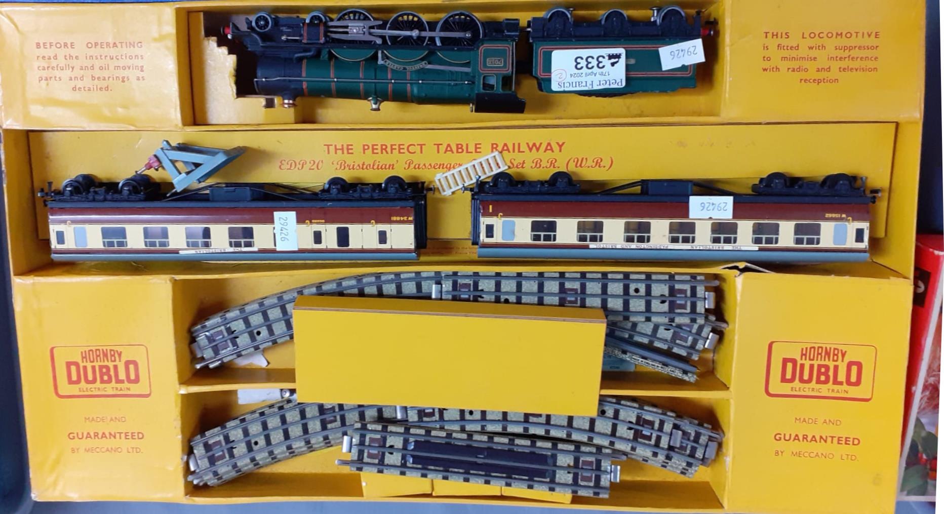 Hornby Dublo OO gauge P20 electric train set, the Bristollian Passenger Train in original box,