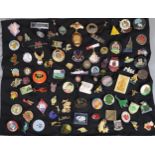 Collection of vintage and other badges to include: Star Tack (Bootleg Moon Astrology badge),