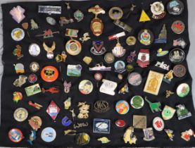 Collection of vintage and other badges to include: Star Tack (Bootleg Moon Astrology badge),