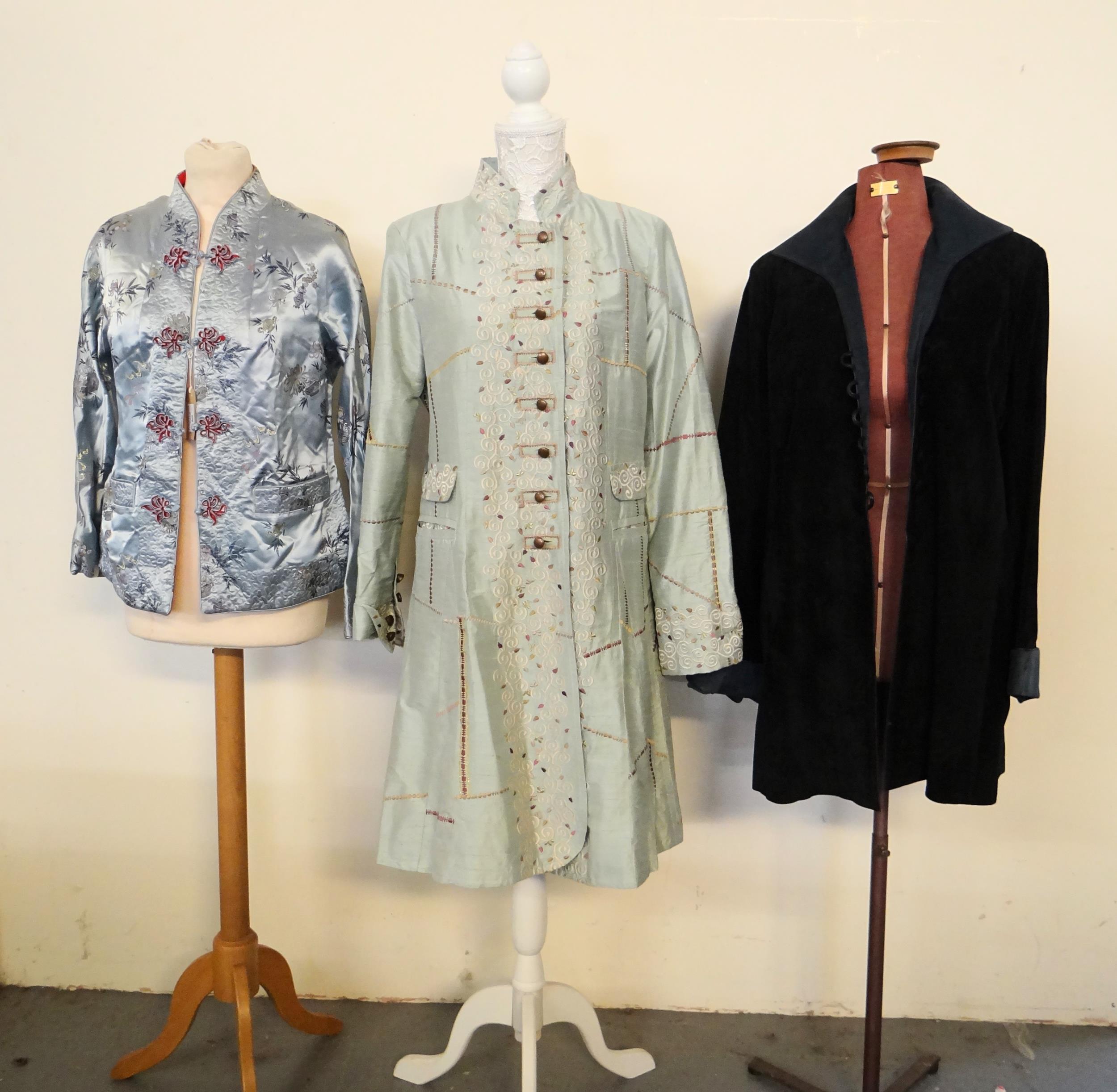 Collection of ladies vintage and other jackets to include: a Janet Ibbotson suede short coat, a