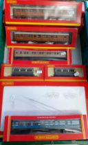 Tray of Hornby Railways OO gauge items in original boxes to include: operating male coach, four