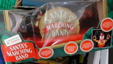 Box of toys to include Santa's marching band in original box, Corgi Chitty Chitty Bang Bang