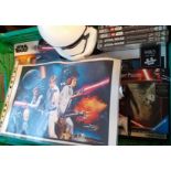 Collection of Star Wars memorabilia to include: Storm Trooper figure with gun, Storm Trooper mask,