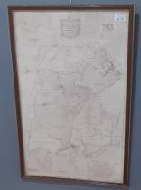 Two framed maps of London to include: 'A Plan of Putney Parish and parts of the Parishes of