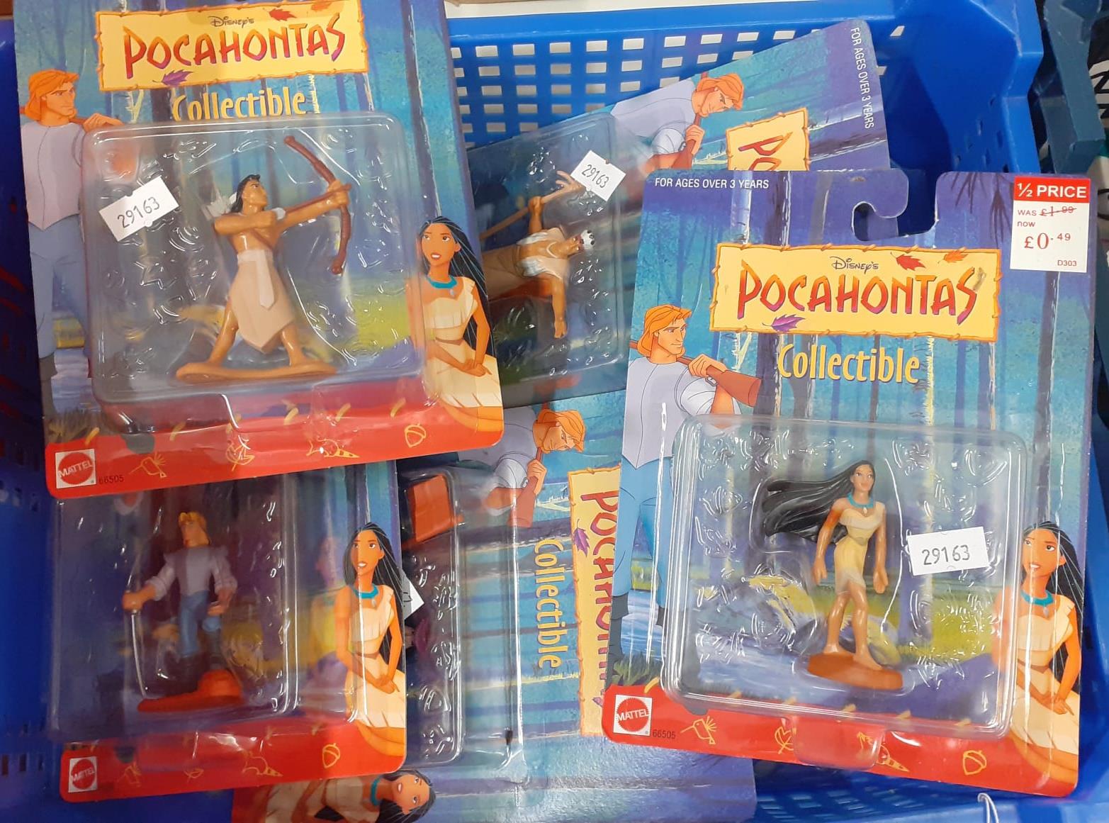 Box of plastic and other Batman toys, cars etc. together with Disney's Pocahontas Collectable - Image 2 of 4