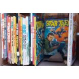 Box of mainly Star Trek annuals circa 1970s together with a Dandy Beano Famous Faces from the Comics