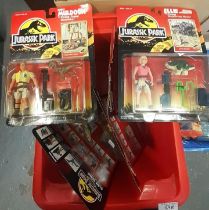 Box of plastic and other Batman toys, cars etc. together with Disney's Pocahontas Collectable